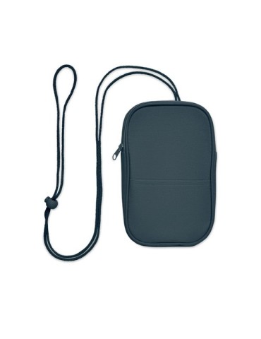 KOROVIN POUCH Pochette de voyage RPET Couleurs : bleu objet promotionnel éco-responsable