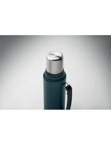 NYIMA Bouteille à double paroi 1L Couleurs : bleu marine marquage laser ultra précis