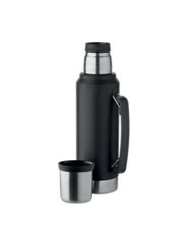 NYIMA Bouteille à double paroi 1L Couleurs : noir cadeau affaires élégant