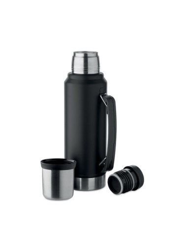 NYIMA Bouteille à double paroi 1L Couleurs : noir objet promo petit budget