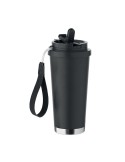 TOPAZ LARGE Gobelet double paroi 500ml Couleurs : noir cadeau affaires élégant