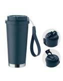 TOPAZ LARGE Gobelet double paroi 500ml Couleurs : bleu marine personnalisable avec votre logo