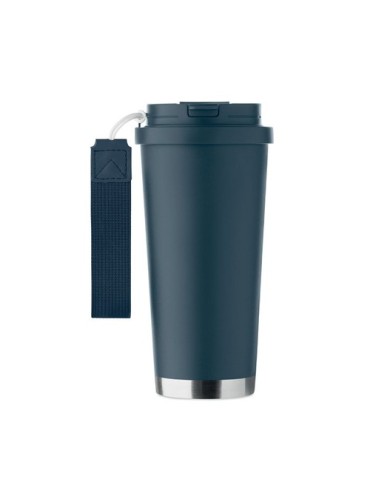 TOPAZ LARGE Gobelet double paroi 500ml Couleurs : bleu marine objet promotionnel éco-responsable