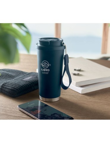 TOPAZ LARGE Gobelet double paroi 500ml Couleurs : bleu marine personnalisable avec votre logo