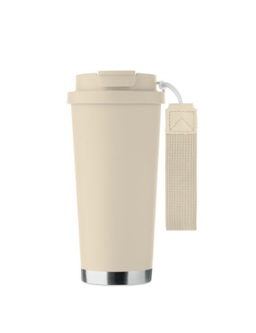 TOPAZ LARGE Gobelet double paroi 500ml Couleurs : beige objet publicitaire robuste