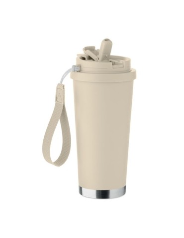 TOPAZ LARGE Gobelet double paroi 500ml Couleurs : beige goodies personnalisé en stock