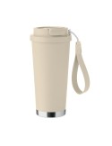 TOPAZ LARGE Gobelet double paroi 500ml Couleurs : beige impression logo haute qualité