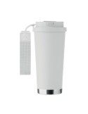 TOPAZ LARGE Gobelet double paroi 500ml Couleurs : blanc marquage laser ultra précis