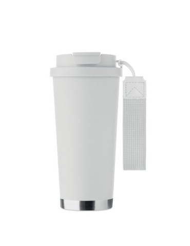 TOPAZ LARGE Gobelet double paroi 500ml Couleurs : blanc impression logo haute qualité