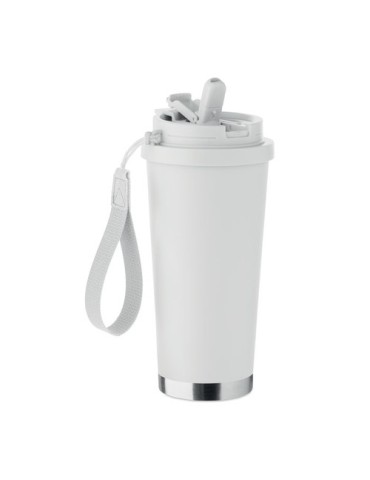 TOPAZ LARGE Gobelet double paroi 500ml Couleurs : blanc objet promo petit budget