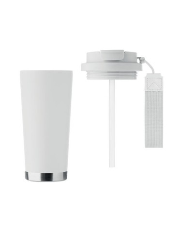 TOPAZ LARGE Gobelet double paroi 500ml Couleurs : blanc personnalisation rapide en France