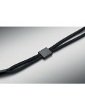 NONETTE WRIST Cordon pour téléphone RPET Couleurs : noir personnalisable avec votre logo
