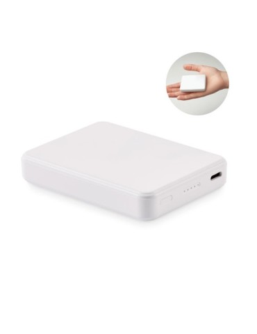 KLEINPOW Powerbank 5000 mAh Couleurs : blanc cadeau entreprise pas cher