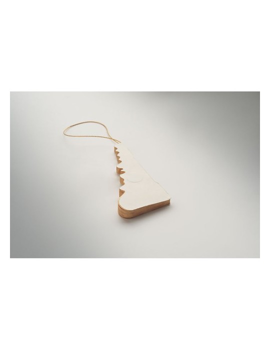 HARMOTREE Suspension pour sapin de Noël Matières : papier recyclé Couleurs : beige objet promotionnel éco-responsable