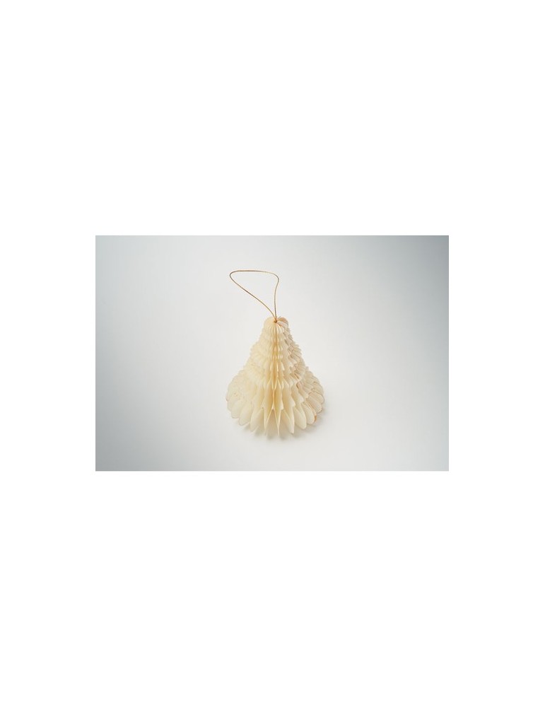 HARMOTREE Suspension pour sapin de Noël Matières : papier recyclé Couleurs : beige personnalisation rapide en France
