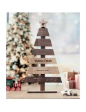 PUINEN Sapin de Noël en bois Couleurs : bois personnalisable avec votre logo