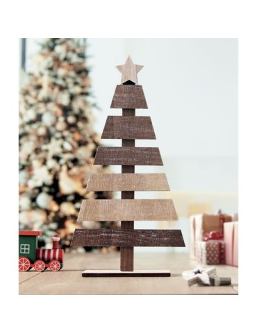 PUINEN Sapin de Noël en bois Couleurs : bois impression haute définition