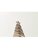 PUINEN Sapin de Noël en bois Couleurs : bois marquage laser ultra précis