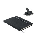RINBOOK Cahier A5 support de téléphone Matières : papier recyclé Couleurs : noir