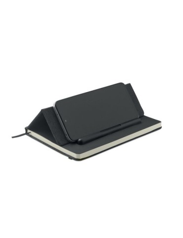 RINBOOK Cahier A5 support de téléphone Matières : papier recyclé Couleurs : noir goodies publicitaire événementiel