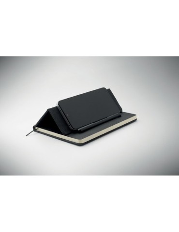 RINBOOK Cahier A5 support de téléphone Matières : papier recyclé Couleurs : noir cadeau collaborateur premium