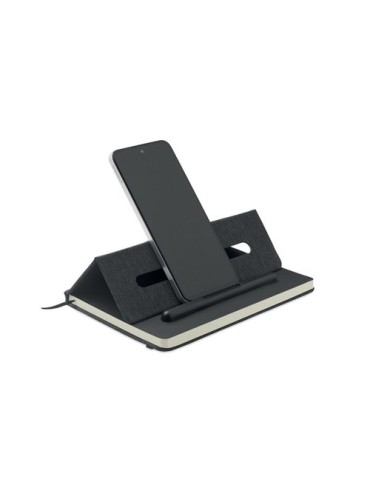 RINBOOK Cahier A5 support de téléphone Matières : papier recyclé Couleurs : noir cadeau client original