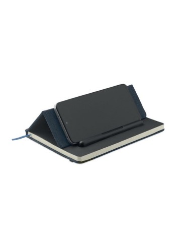 RINBOOK Cahier A5 support de téléphone Matières : papier recyclé Couleurs : bleu marine impression haute définition