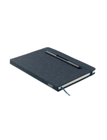 RINBOOK Cahier A5 support de téléphone Matières : papier recyclé Couleurs : bleu marine objet promotionnel éco-responsable