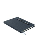 RINBOOK Cahier A5 support de téléphone Matières : papier recyclé Couleurs : bleu marine objet promotionnel éco-responsable