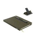 RINBOOK Cahier A5 support de téléphone Matières : papier recyclé Couleurs : vert foncé cadeau entreprise pas cher