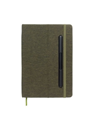 RINBOOK Cahier A5 support de téléphone Matières : papier recyclé Couleurs : vert foncé accessoire événementiel unique