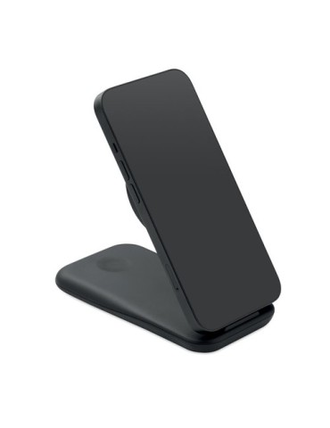 PENDOLESS Chargeur sans fil 3 en 1 15W Couleurs : noir objet promotionnel éco-responsable