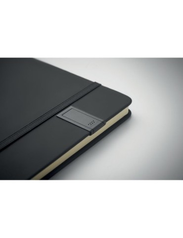 USBNOTE Carnet A5 avec USB intégrée Matières : papier recyclé Couleurs : noir goodies publicitaire événementiel