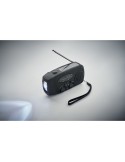 ONDA Radio portable avec torche LED Matières : ABS Couleurs : noir marquage laser ultra précis