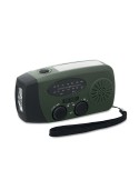 ONDA Radio portable avec torche LED Matières : ABS Couleurs : vert foncé personnalisable avec votre logo