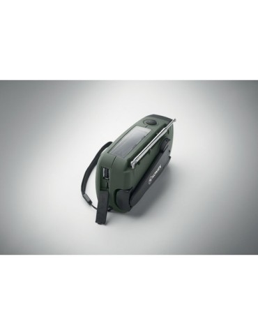 ONDA Radio portable avec torche LED Matières : ABS Couleurs : vert foncé objet promotionnel éco-responsable