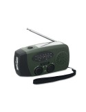 ONDA Radio portable avec torche LED Matières : ABS Couleurs : vert foncé cadeau client original
