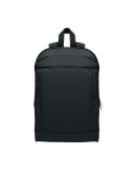 XPANDA Sac à dos extensible 600D RPET Couleurs : noir marquage laser ultra précis