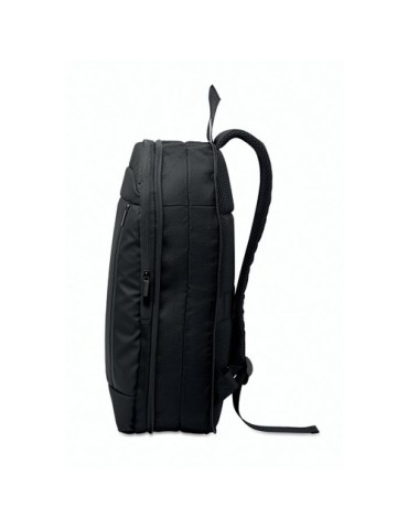 XPANDA Sac à dos extensible 600D RPET Couleurs : noir impression logo haute qualité