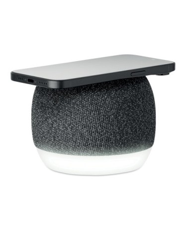 LISTOO+ Enceinte chargeur sans fil 15W Matières : ABS Couleurs : noir impression haute définition