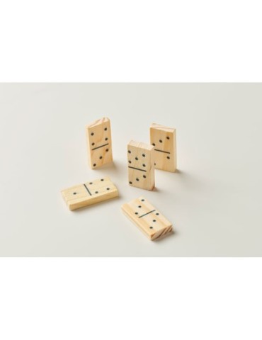 DOMI&CARDS Jeu de dominos et cartes Couleurs : bois impression haute définition