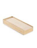 DOMI&CARDS Jeu de dominos et cartes Couleurs : bois marquage laser ultra précis