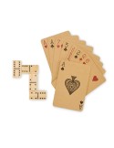 DOMI&CARDS Jeu de dominos et cartes Couleurs : bois objet promotionnel éco-responsable