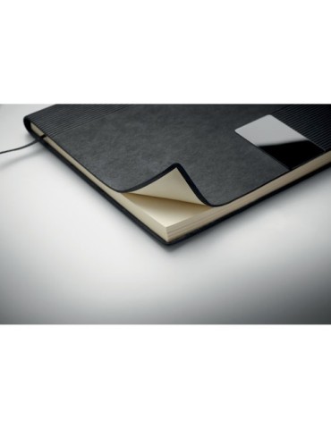 TREZE Carnet A5 en PU souple Matières : papier recyclé Couleurs : noir livraison express 24h 48h