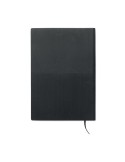 TREZE Carnet A5 en PU souple Matières : papier recyclé Couleurs : noir objet promotionnel éco-responsable