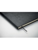 TREZE Carnet A5 en PU souple Matières : papier recyclé Couleurs : noir cadeau collaborateur premium