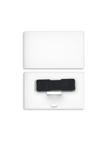 BADGE PLASTIQUE (PS) RECTANGLE 70x43mm AVEC AIMANT 2