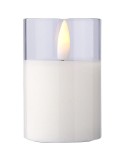 Bougie LED en PP Serin Matières : carton Couleurs : blanc personnalisable avec votre logo