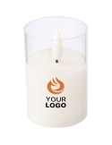Bougie LED en PP Serin Matières : carton Couleurs : blanc cadeau collaborateur premium