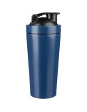 Gourde simple paroi de 750 ml en acier inoxydable recyclé Orla Matières : silicone Couleurs : noir objet publicitaire robuste